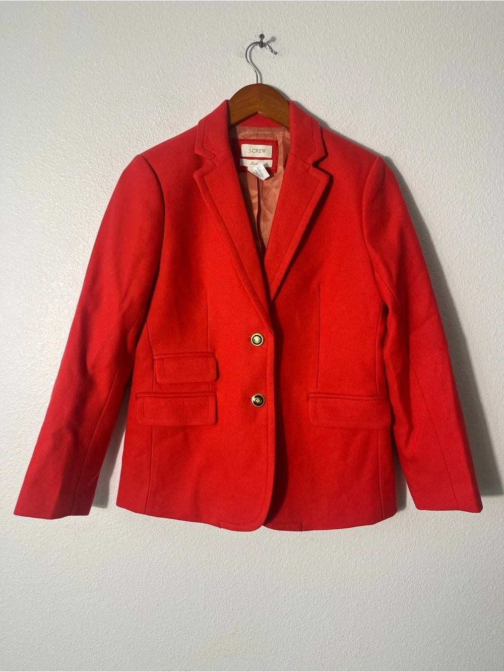 J. Crew Ha.cking Double Serge Wool Blazer Jacket Size 8P